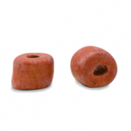 Abalorios de cer&aacute;mica griega DQ  5mm Rojo ladrillo