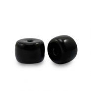 Abalorios de cristal rondeles 6 mm Negro