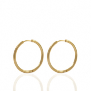 Pendientes Acero Inox criolla 16mm Dorado