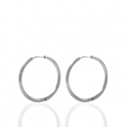 Pendientes Acero Inox criolla 16mm Plateado