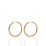 Pendientes Acero Inox criolla 14mm Dorado