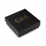 Cajitas de joyer&iacute;a C.U.S&reg; 7x7cm Negro-dorado