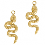 Colgantes acero inox serpiente Dorado