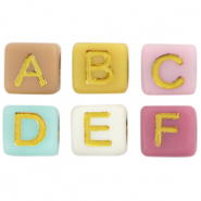 Abalorios letras acrílicas Multicolor vintage