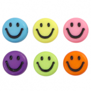 Abalorios letras acr&iacute;licas smiley Multicolor