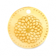 Colgantes Plexx 20mm Flor de nacimiento Noviembre-Crisantemo Dorado