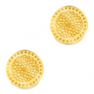 Cabuch&oacute;n Plexx 12mm Flor de nacimiento Noviembre-Crisantemo Dorado