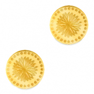 Cabuch&oacute;n Plexx 12mm Flor de nacimiento Septiembre-Aster Dorado