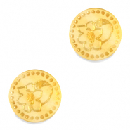 Cabuch&oacute;n Plexx 12mm Flor de nacimiento Mayo-Lirio del valle Dorado