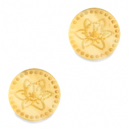 Cabuch&oacute;n Plexx 12mm Flor de nacimiento Marzo-Pascua Dorado