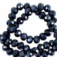 Abalorios faceteados disco 8x6 mm Azul interestelar-revestimiento pearl shine