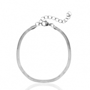Pulseras Acero Inox serpiente Plateado