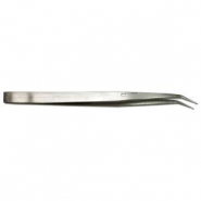 Beadsmith pinza punta curva Plateado