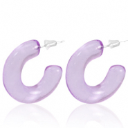 Pendientes Trendy criolla P&uacute;rpura lila