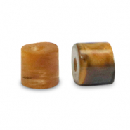 Piedras naturales Ojo de tigre disco 3x2mm Marrón dorado
