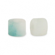 Piedras naturales Calcedonia (Cuarzo) disco 3x2mm Multicolor turquesa-blancuzco
