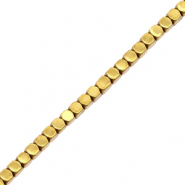 Abalorios Hematita cubo 2mm Dorado