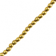 Abalorios Hematita redondos 2mm Dorado