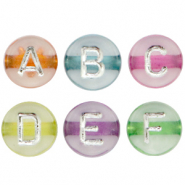 Abalorios letras acrílicas Multicolor transparente