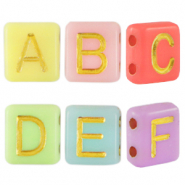 Abalorios letras acrílicas Multicolor