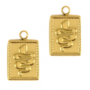 Colgantes Acero Inox serpiente Dorado
