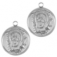 Colgantes Acero Inox león Plateado