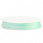 Hilo macramé trenzado 1mm Verde menta metálico