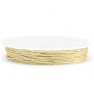 Hilo macramé trenzado 1mm Dorado-claro