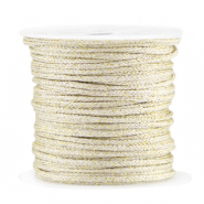 Hilo macramé trenzado 2mm Dorado-marfil