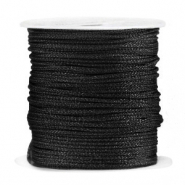 Hilo macramé trenzado 1mm Negro