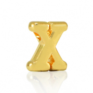 Abalorios letras metálicos DQ X Dorado (sin níquel)