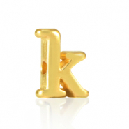 Abalorios letras metálicos DQ K Dorado (sin níquel)