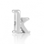 Abalorios letras metálicos DQ K Plata vieja (sin níquel)