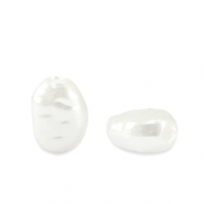 Imitación de perlas de agua dulce Blanco