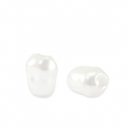 Imitación de perlas de agua dulce Blanco