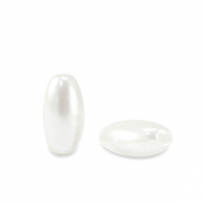 Imitación de perlas de agua dulce grano de arroz Blanco