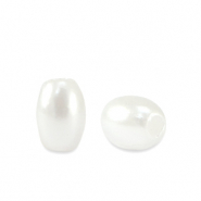 Imitación de perlas de agua dulce grano de arroz Blanco