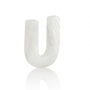 Colgantes conchas especial letra U Blanco (color natural)