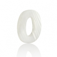Colgantes conchas especial letra O Blanco (color natural)