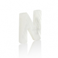 Colgantes conchas especial letra N Blanco (color natural)