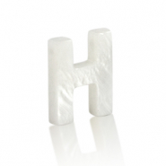 Colgantes conchas especial letra H Blanco (color natural)