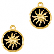Colgantes metálicos DQ sol Dorado-negro (sin níquel)