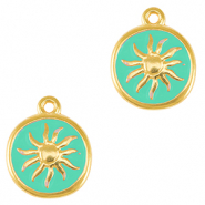 Colgantes metálicos DQ sol Dorado-azul veraman (sin níquel)