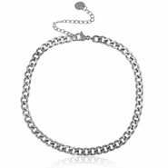 Pulseras tobillera Acero Inox eslabón Plateado