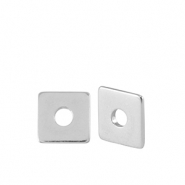 Abalorios met&aacute;licos DQ disco cuadrado 5mm Plata vieja (sin n&iacute;quel)