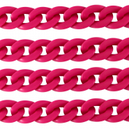 Cadena acr&iacute;lico 22mm mate Rosa magenta