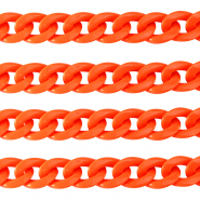 Cadena acr&iacute;lico 18mm brillante Naranja ne&oacute;n