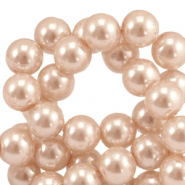 Perlas de cristal 4mm Crema de melocotón