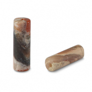 Piedras naturales M&aacute;rmol tubo Rojo-beige multicolor