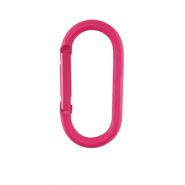 Fornituras de color anilla llavero &oacute;valo Rosa ne&oacute;n